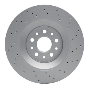 Maserati Levante Brake Rotor (1) - Rear - R1 Concepts - GeoSPEC Coated Rotor - Drilled - `17-`24